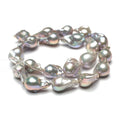 15x23-15x25mm AAAAAA Unique Form Gray Natural Freshwater Pearl Baroque Bead Women Jewelry Make DIY Necklace Bracelet Accessories