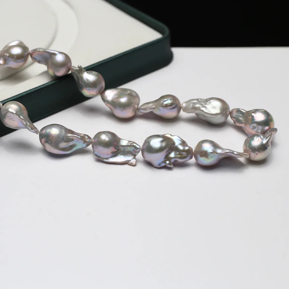15x23-15x25mm AAAAAA Unique Form Gray Natural Freshwater Pearl Baroque Bead Women Jewelry Make DIY Necklace Bracelet Accessories