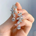 Fine Moissanite Diamond Dangle Earring 100% Real 925 sterling silver Wedding Drop Earrings for Women Promise Engagement Jewelry