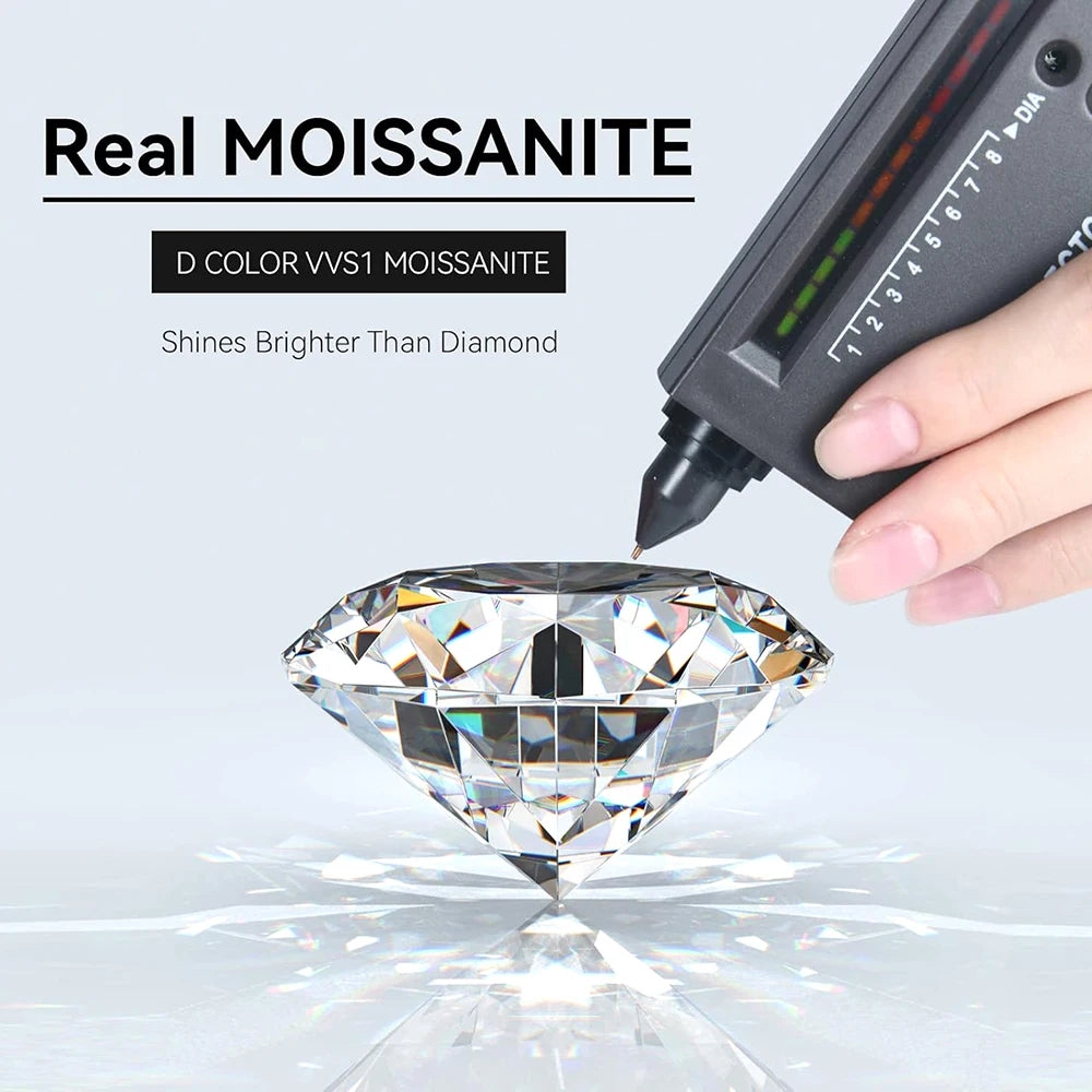 2ct 7x9MM Moissanite Two Rings with Certificate Laboratory Diamond Ring Women Wedding Jewelry 18K White Gold Plated S925 Silve