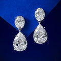 Water Drop 6ct Lab Moissanite Diamond Dangle Earring 100% Real 925 Sterling Silver Wedding Drop Earrings for Women Jewelry Gift